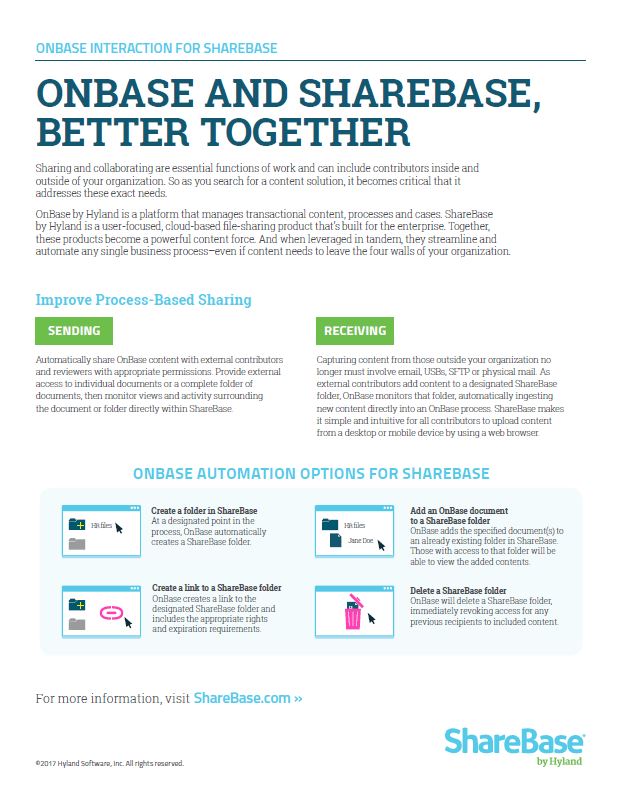 OnBase And ShareBase Better Together Kyocera Software Document Management Thumb, Digital Office Solutions, Kyocera, Copystar, Dealer, Reseller, PA, NJ, MD, DE, Feasterville, Philadelphia