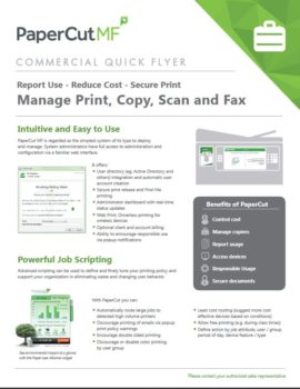 Commercial Flyer Cover, Papercut MF, Digital Office Solutions, Kyocera, Copystar, Dealer, Reseller, PA, NJ, MD, DE, Feasterville, Philadelphia