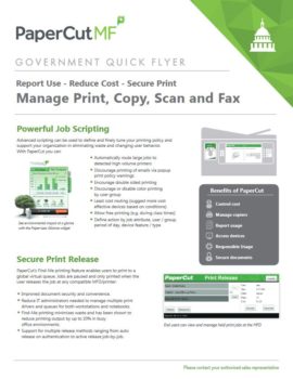 Government Flyer Cover, Papercut MF, Digital Office Solutions, Kyocera, Copystar, Dealer, Reseller, PA, NJ, MD, DE, Feasterville, Philadelphia
