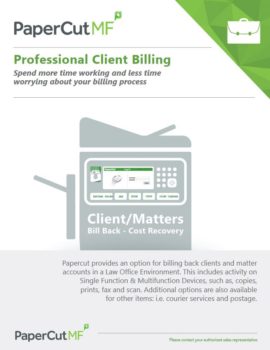 Professional Client Billing Cover, Papercut MF, Digital Office Solutions, Kyocera, Copystar, Dealer, Reseller, PA, NJ, MD, DE, Feasterville, Philadelphia